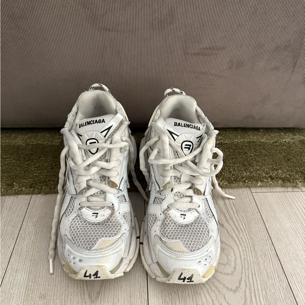 Balenciaga Cream and White Athletic Sneakers